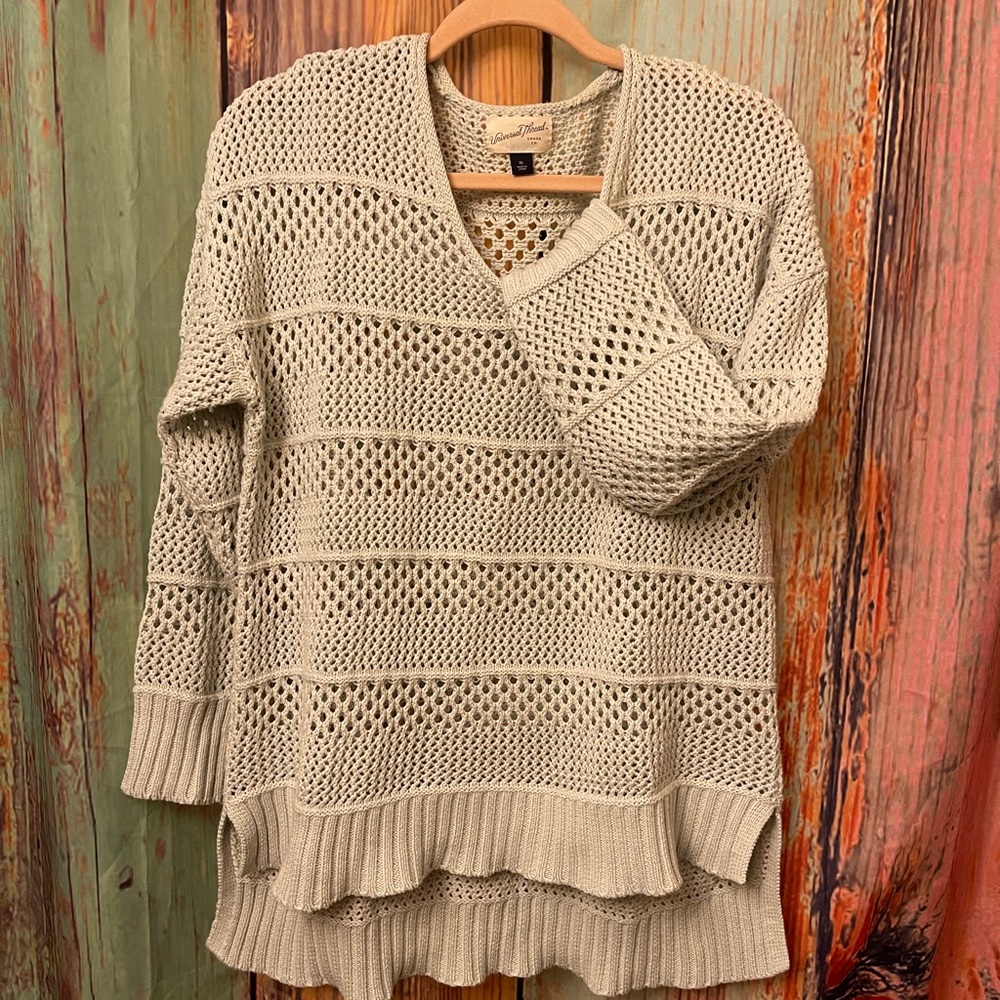 Universal Thread XL Open Crochet L/S Sweater in Light Blue